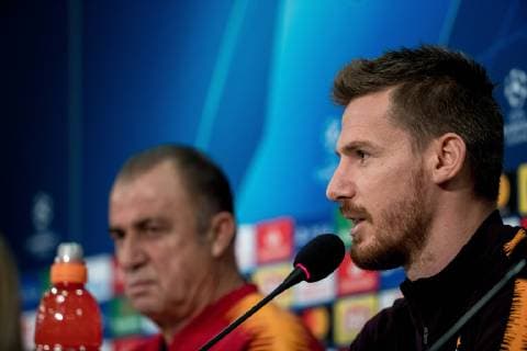 05.11.2018, Fussball, Saison 2018 2019, Champions League, 4. Spieltag -Pressekonferenz + Abschlusstraining Galatasaray Istanbul Serdar Aziz (Galatasaray Istanbul) Gelsenkirchen Veltins Arena NRW Deutschland