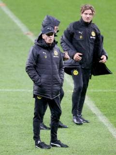 Trainer Lucien Favre ( Borussia Dortmund ), Training, Atletico Madrid vs. Borussia Dortmund, Fussball, Champions League Gruppenphase, 05.11.2018 Training , Atletico Madrid vs. Borussia Dortmund, Fussball, Champions League Gruppenphase, 05.11.2018 Madrid Copyright: xLanger Eibner-Pressefotox EP_HLR