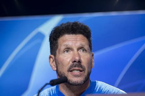 Atletico de Madrid coach Diego Pablo Simeone during press conference PK Pressekonferenz the day before UEFA Champions League match between Atletico de Madrid and Borussia Dortmund at Wanda Metropolitano in Madrid, Spain.November 05, 2018.  (4988067)
