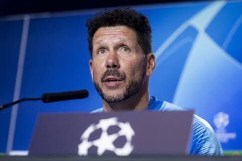 Sport Bilder des Tages Atletico de Madrid coach Diego Pablo Simeone during press conference PK Pressekonferenz the day before UEFA Champions League match between Atletico de Madrid and Borussia Dortmund at Wanda Metropolitano in Madrid, Spain.November 05, 2018.  (5005071)