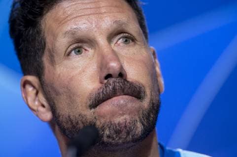 Atletico de Madrid coach Diego Pablo Simeone during press conference PK Pressekonferenz the day before UEFA Champions League match between Atletico de Madrid and Borussia Dortmund at Wanda Metropolitano in Madrid, Spain.November 05, 2018.  (4975064)