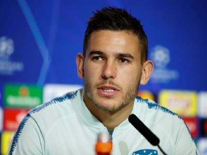 Atletico de Madrid s Lucas Hernandez delivers a press conference PK Pressekonferenz a day before the UEFA Champions League match against Borussia Dortmund, in Madrid, Spain, 05 November 2018. Atletico de Madrid s press conference in Madrid !ACHTUNG: NUR REDAKTIONELLE NUTZUNG!  Copyright: xJavierxLopezxHernandezx GRAF2123 20181105-636770474524798738