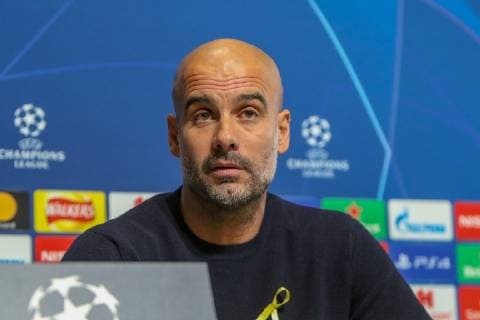 Manchester City press conference PK Pressekonferenz Manager of Manchester City, Pep Guardiola during the Manchester City press conference at the Etihad Stadium, Manchester Content Not Available For UK Newspapers Copyright: xStevexMcCormickx FIL-12509-0004