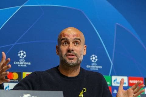 Manchester City press conference PK Pressekonferenz Manager of Manchester City, Pep Guardiola during the Manchester City press conference at the Etihad Stadium, Manchester Content Not Available For UK Newspapers Copyright: xStevexMcCormickx FIL-12509-0008