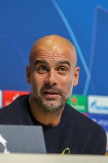 Manchester City press conference PK Pressekonferenz Manager of Manchester City, Pep Guardiola during the Manchester City press conference at the Etihad Stadium, Manchester Content Not Available For UK Newspapers Copyright: xStevexMcCormickx FIL-12509-0018