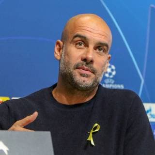 Manchester City press conference PK Pressekonferenz Manager of Manchester City, Pep Guardiola during the Manchester City press conference at the Etihad Stadium, Manchester Content Not Available For UK Newspapers Copyright: xStevexMcCormickx FIL-12509-0019