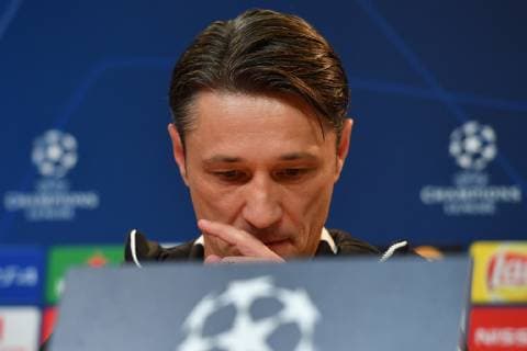 Niko KOVAC (Trainer Bayern Muenchen), skeptisch,Gestik, Einzelbild,angeschnittenes Einzelmotiv,Portraet,Portrait,Porträt. Pressekonferenz FC Bayern Muenchen vor dem Champions League Spiel gegen AEK Athen, Fussball,am 06.11..2018,.