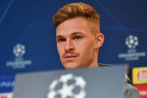 Joshua KIMMICH (Bayern Muenchen), Einzelbild,angeschnittenes Einzelmotiv,Portraet,Portrait,Porträt. Pressekonferenz FC Bayern Muenchen vor dem Champions League Spiel gegen AEK Athen, Fussball,am 06.11..2018,.