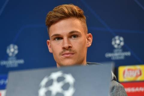 Joshua KIMMICH (Bayern Muenchen), Einzelbild,angeschnittenes Einzelmotiv,Portraet,Portrait,Porträt. Pressekonferenz FC Bayern Muenchen vor dem Champions League Spiel gegen AEK Athen, Fussball,am 06.11..2018,.
