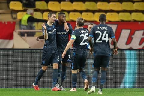 Club s Hans Vanaken celebrates after scoring during a game between AS Monaco and Belgian soccer team Club Brugge KV in the Principality of Monaco, Tuesday 06 November 2018, on day four of the UEFA Champions League, in group A. BRUNOxFAHY  x05462695x