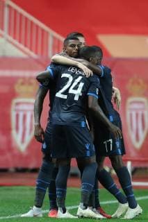 Club s Wesley Moraes celebrates after scoring during a game between AS Monaco and Belgian soccer team Club Brugge KV in the Principality of Monaco, Tuesday 06 November 2018, on day four of the UEFA Champions League, in group A. BRUNOxFAHY  x05462717x