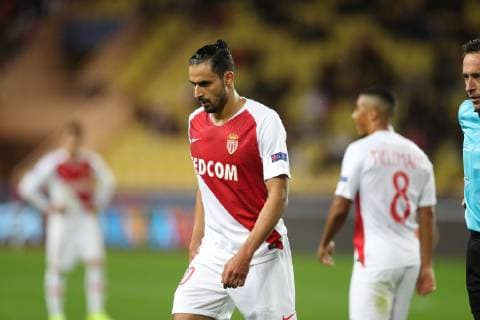 Fußball, CL, AS Monaco - FC Brügge Monaco s Nacer Chadli looks dejected during a game between AS Monaco and Belgian soccer team Club Brugge KV in the Principality of Monaco, Tuesday 06 November 2018, on day four of the UEFA Champions League, in group A. BRUNOxFAHY  x05462764x