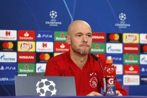 LISSABON, Estadio da Luz, 06-11-2018, football, season 2018 2019, Football Champions League . Ajax trains in Lissabon before tomorrow s game against Benfica. Erik ten Hag during the press conference PK Pressekonferenz Ajax in Lissabon  x2601448x