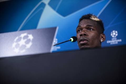 Paul Pogba of Manchester United ManU during the press conference PK Pressekonferenz before the UEFA Champions League match between Juventus and Manchester United at the Juventus Stadium, Turin, Italy on 6 November 2018. Copyright: xAlbertoxGandolfox 21830025