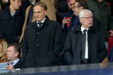 Geschaeftsfuehrer Hans-Joachim Watzke ( Borussia Dortmund ) Reinhard Rauball, Atletico Madrid vs. Borussia Dortmund, Fussball, Champions League Gruppenphase, 06.11.2018 Atletico Madrid vs. Borussia Dortmund, Fussball, Champions League Gruppenphase, 06.11.2018 Madrid Copyright: xLanger Eibner-Pressefotox EP_HLR