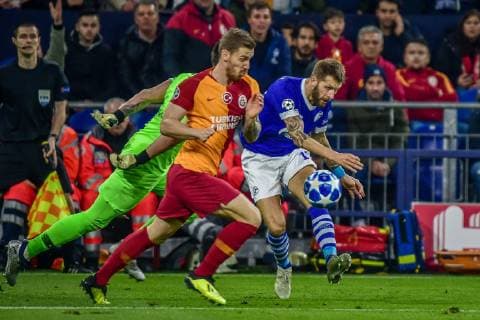 Gelsenkirchen, Germany 06.11.2018, UEFA Champions League - 2018 19 Season, Rueckrunde, Gruppenphase - Gruppe D - 4. Spieltag, FC Schalke 04 - Galatasaray Istanbul, TOR zum 1:0 durch Guido Burgstaller (FC Schalke 04) ( DeFodi520