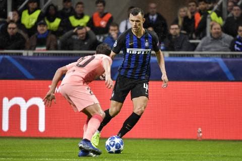 Fußball, CL, Inter Mailand - FC Barcelona Photo LaPresse Marco Alpozzi November 06, 2018 Milano (Italy) soccer Inter FC vs FC Barcellona - Champions League group stage - Group b - Giuseppe Meazza Stadium In the pic: Ivan Perisic (Inter F.C.)  Copyright: xMarcoxAlpozzi LaPresse LaPresse x