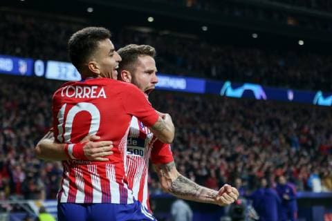 November 6, 2018 - Madrid, MADRID, SPAIN - Saul of Atletico de Madrid celebrates the goal during the UEFA Champions League football match between Atletico de Madrid and Borussia Dormund on November 06th, 2018 at Estadio Wanda Metropolitano in Madrid, Spain. Soccer: Champions League - At. Madrid v Borussia Dormund - ZUMAa181 20181106_zaa_a181_349 Copyright: xAFP7x