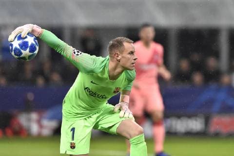 Marc-AndrŽ ter Stegen of Barcelona during the UEFA Champions League Group Stage match between Inter Milan and Barcelona at Stadio San Siro, Milan, Italy on 6 November 2018. Copyright: xGiuseppexMaffiax 21820024