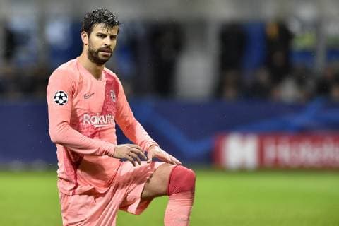 Gerard PiquŽ of Barcelona looks dejected during the UEFA Champions League Group Stage match between Inter Milan and Barcelona at Stadio San Siro, Milan, Italy on 6 November 2018. Copyright: xGiuseppexMaffiax 21820027