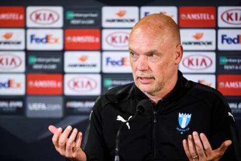 Fußball, EL, Malmö FF Pressekonferenz 181107 Head coach Uwe Rösler of Malmö FF during a press conference PK Pressekonferenz ahead of the Europa league match between Malmö FF and Sarpsborg 08 on November 7, 2018 in Malmö. Photo: Petter Arvidson BILDBYRAN kod PA 92147  Copyright: PETTERxARVIDSON BB181107PA001