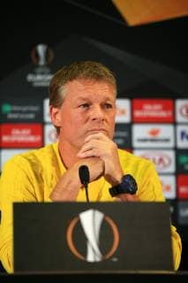 Fenerbahce Football Team Coach Erwin Koeman gives a press conference PK Pressekonferenz on the eve of the team s a day before their UEFA Europa League match against Anderlecht on November 07 , 2018 in Istanbul , Turkey. 
