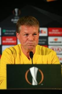 Fenerbahce Football Team Coach Erwin Koeman gives a press conference PK Pressekonferenz on the eve of the team s a day before their UEFA Europa League match against Anderlecht on November 07 , 2018 in Istanbul , Turkey. 