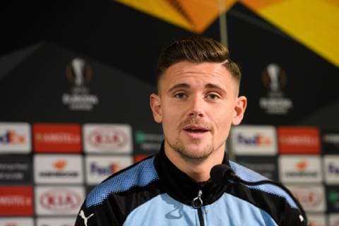 Fußball, EL, Malmö FF Pressekonferenz 181107 Marcus Antonsson of Malmö FF during a press conference PK Pressekonferenz ahead of the Europa league match between Malmö FF and Sarpsborg 08 on November 7, 2018 in Malmö. Photo: Petter Arvidson BILDBYRN kod PA 92147  Copyright: PETTERxARVIDSON BB181107PA002
