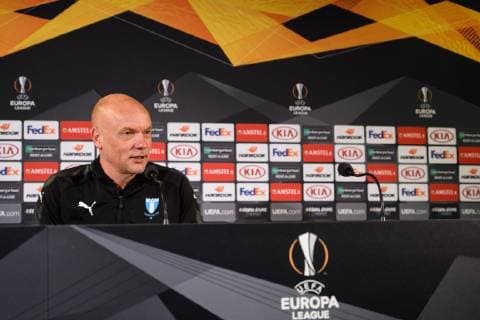 Fußball, EL, Malmö FF Pressekonferenz 181107 Head coach Uwe Rösler of Malmö FF during a press conference PK Pressekonferenz ahead of the Europa league match between Malmö FF and Sarpsborg 08 on November 7, 2018 in Malmö. Photo: Petter Arvidson BILDBYRN kod PA 92147  Copyright: PETTERxARVIDSON BB181107PA005