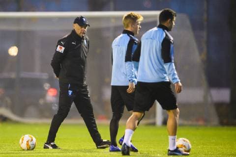 181107 Head coach Uwe Rösler of Malmö FF during a training session ahead of the Europa league match between Malmö FF and Sarpsborg 08 on November 7, 2018 in Malmö. Photo: Petter Arvidson BILDBYRAN kod PA 92147  Copyright: PETTERxARVIDSON BB181107PA049