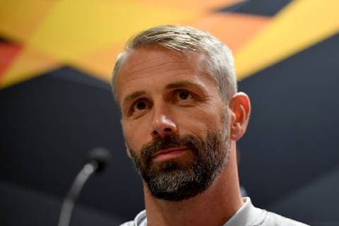 SOCCER - UEFA EL, Rosenborg vs RBS TRONDHEIM,NORWAY,07.NOV.18 - SOCCER - UEFA Europa League, group stage, Rosenborg BK vs Red Bull Salzburg, preview, press conference PK Pressekonferenz RBS. Image shows head coach Marco Rose (RBS). GEPAxpictures xFlorianxErtl