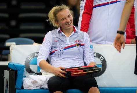 November 7, 2018 - Prague, Czech Republic - Katerina Siniakova of the Czech Republic during practice ahead of the 2018 Fed Cup Final between the Czech Republic and the United States of America 2018 Fed Cup Final - 7 Nov - ZUMAa181 20181107_zaa_a181_009 Copyright: xAFP7x