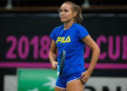 November 7, 2018 - Prague, Czech Republic - Sofia Kenin of the United States during practice ahead of the 2018 Fed Cup Final between the Czech Republic and the United States of America 2018 Fed Cup Final - 7 Nov - ZUMAa181 20181107_zaa_a181_022 Copyright: xAFP7x