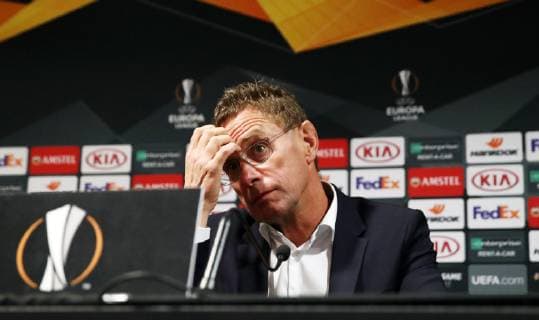 RB Leipzig PK Fussball Euro League Glasgow, 07.11.2018, Celtic Park, Fussball, UEFA Europa League , PK am Vortag des Spiels Celtic FC Glasgow (SCO) vs. RB Leipzig (GER). , Im Bild: Ralf Rangnick, RB Leipzig Cheftrainer und Sportdirektor. ,