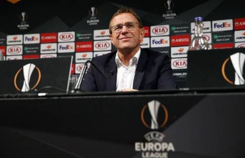 RB Leipzig PK Fussball Euro League Glasgow, 07.11.2018, Celtic Park, Fussball, UEFA Europa League , PK am Vortag des Spiels Celtic FC Glasgow (SCO) vs. RB Leipzig (GER). , Im Bild: Ralf Rangnick, RB Leipzig Cheftrainer und Sportdirektor. ,