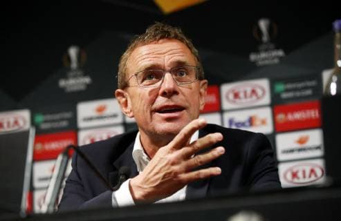 RB Leipzig PK Fussball Euro League Glasgow, 07.11.2018, Celtic Park, Fussball, UEFA Europa League , PK am Vortag des Spiels Celtic FC Glasgow (SCO) vs. RB Leipzig (GER). , Im Bild: Ralf Rangnick, RB Leipzig Cheftrainer und Sportdirektor. ,