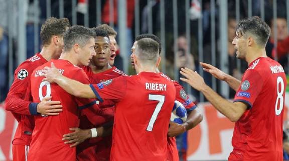 SOCCER - UEFA CL, Bayern vs AEK MUNICH,GERMANY,07.NOV.18 - SOCCER - UEFA Champions League, group stage, FC Bayern Muenchen vs AEK Athen. Image shows the rejoicing of Robert Lewandowski (Bayern). GEPAxpictures xThomasxBachun