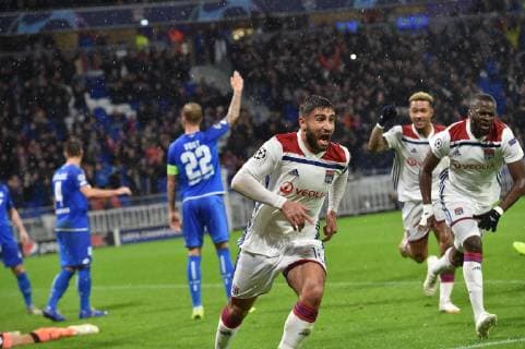 Joie de Nabil Fekir (lyon) FOOTBALL : Lyon vs Hoffenheim - Phase de groupes - Ligue des Champions - 07 11 2018 FredericChambert Panoramic 