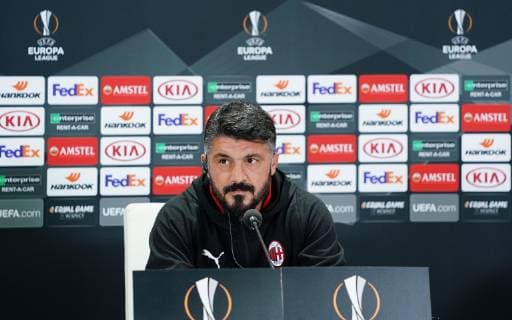 Photo LaPresse - Spada November 07 , 2018 Sevilla ( Spain ) Soccer A.C. Milan - Season 2018-2019 press conference PK Pressekonferenz Gennaro Gattuso , Pepe Reina Betis Siviglia vs Milan In the pic: Gennaro Gattuso  Copyright: xSpada LaPressex