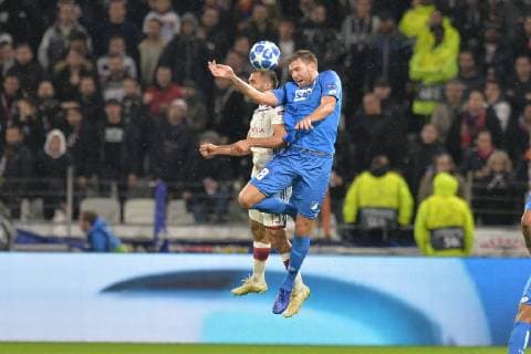 Jeremy Morel (lyon) vs Adam Szalai (hoffenheim) FOOTBALL : Lyon vs Hoffenheim - Phase de groupes - Ligue des Champions - 07 11 2018 FredericChambert Panoramic 