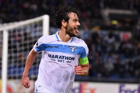 Photo Alfredo Falcone - LaPresse08 11 2018 Roma (Italy SoccerLazio - MarsigliaEurope League 2018 2019 - Olimpico Stadium of RomaIn the pic:parolo celebrates  Copyright: xAlfredoxFalconex-xLaPresse ALFREx