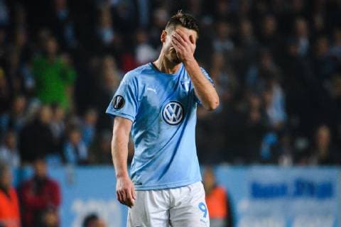 181108 Markus Rosenberg of Malmö FF looks dejected during the Europa League group stage match between Malmö FF and Sarpsborg 08 on November 8, 2018 in Malmö.  Copyright: LUDVIGxTHUNMAN BB181108LT043