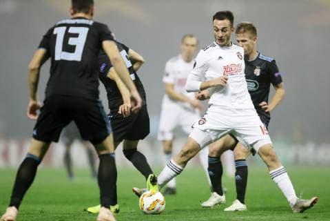 Dinamo vs. Spartak Trnava for European Spring 08.11.2018., Croatia, Stadium Maksimir, Zagreb - UEFA Europa League, Group D, Round 4, GNK Dinamo - FC Spartak Trnava. Davit Skhirtladze  IgorxKralj PIXSELL