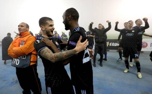 Dinamo vs. Spartak Trnava for European Spring 08.11.2018., Croatia, Stadium Maksimir, Zagreb - UEFA Europa League, Group D, Round 4, GNK Dinamo - FC Spartak Trnava. Petar Stojanovic, Kevin Theophile Catherine  IgorxKralj PIXSELL