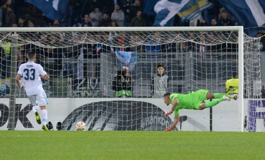 November 8, 2018 - Rome, Italy - Thomas Strakosha during the Europe League football match S.S. Lazio vs Olympique de Marseille at the Olympic Stadium in Rome, on november 08, 2018. SS Lazio V Olympique De Marseille - UEFA Europa League Group H  - ZUMAn230 20181108_zaa_n230_354 Copyright: xSilviaxLorex