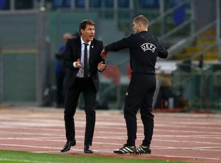 November 8, 2018 - Rome, Italy - SS Lazio v Olympique de Marseille : UEFA Europa League Group H.Rudi Garcia manager of Marseille at Olimpico Stadium in Rome, Italy on November 8, 2018. SS Lazio V Olympique De Marseille - UEFA Europa League Group H  - ZUMAn230 20181108_zaa_n230_376 Copyright: xMatteoxCiambellix