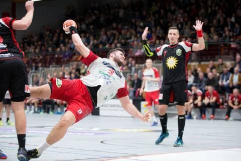 Sport Bilder des Tages Luebbecke, Deutschland 09.11.2018: 2. Handball-Bundesliga - 2018 2019 - TuS-N-Luebbecke vs. ASV Hamm-Westfalen Jan Brosch (Hamm) Luebbecke Nordrhein-Westfalen Deutschland Merkur Arena