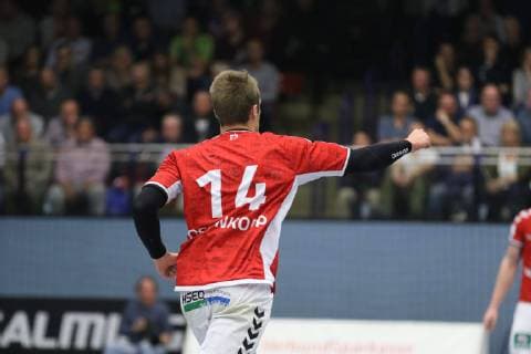 Torjubel bei Lukas Ossenkopp (Handball Sportverein Hamburg 14), TV Emsdetten vs Handball Sportverein Hamburg, Handball, 2. Bundesliga, 09.11.2018, TV Emsdetten vs Handball Sportverein Hamburg, Handball, 2. Bundesliga, 09.11.2018 Emsdetten Copyright: xEIBNER JanxStrohdiekx EP_JSK