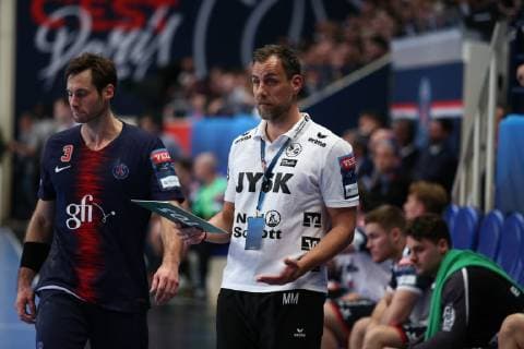 Handball, CL, Paris St. Germain - SG Felnsburg-Handewitt Maik Machulla (Flensburg) HANDBALL : VELUX EHF Champions League - 7eme journee - Paris Saint-Germain HB vs SG Flensburg-Handewitt - 10 11 2018 KevinDomas Panoramic 