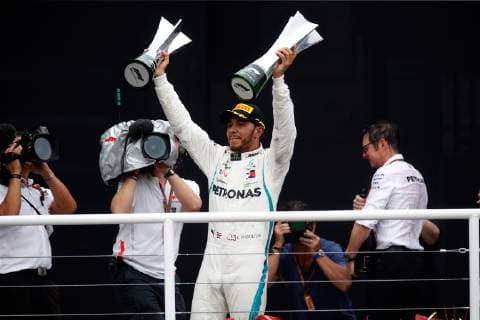 November 11, 2018 - Sao Paulo, Sao Paulo, Brazil - Sao Paulo, Sao Paulo, Brazil - Nov, 2018 - The english LEWIS HAMILTON Mercedes driver wins the Brazilian Grand Prix of Formula 1 at the Interlagos racetrack. Sao Paulo, Brazil, November 11, 2018. Lewis Hamilton wins Formula 1 Brazilian Grand Prix - ZUMAc168 20181111_zap_c168_015 Copyright: xMarceloxChellox